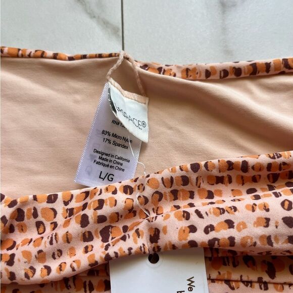 Nwt l*space one shoulder cardi rashgaurd desi wild bunch printed bikini set - Picture 3 of 12